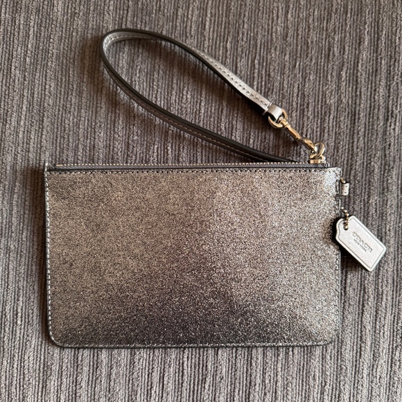 Silver Glitter Coach Wristlet - Picture 2 of 3